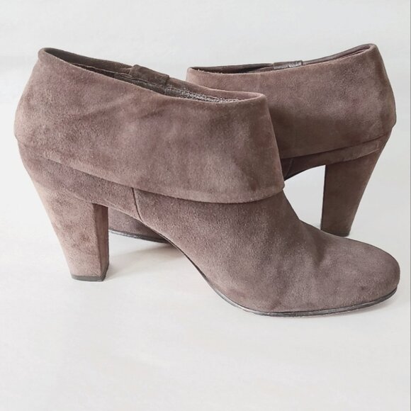 Kate Spade New York Ankle Boots Size  8 Bison Dark Brown Suede Bow Cuff Comfort - Picture 7 of 14